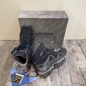 LOWA Women Zephyr GTX Mid TF Boots Steel Blue US Size 8.5 EU 40